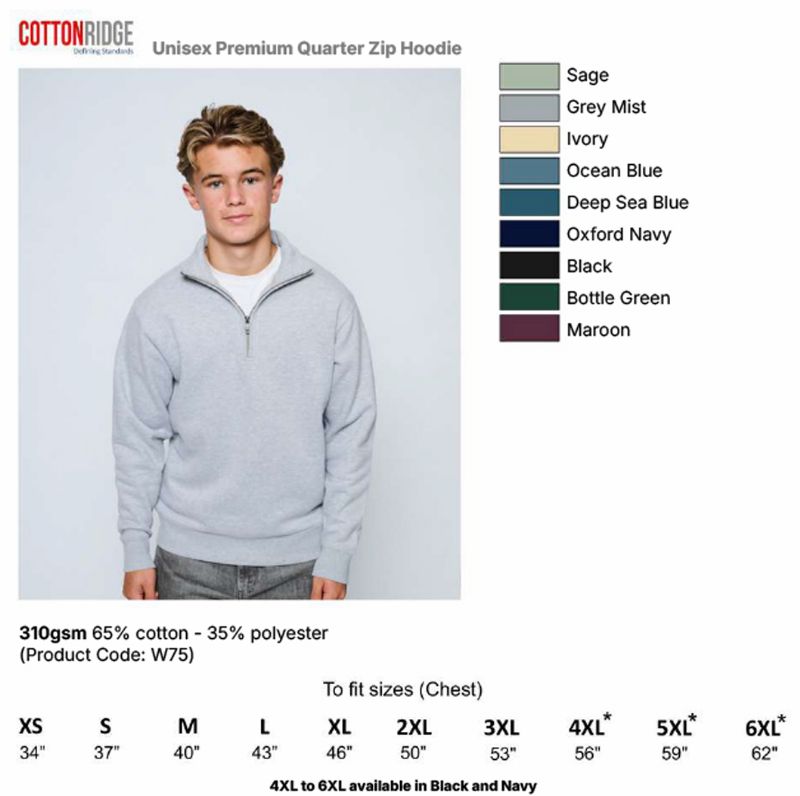 RHS 1/4 ZIP leavers top